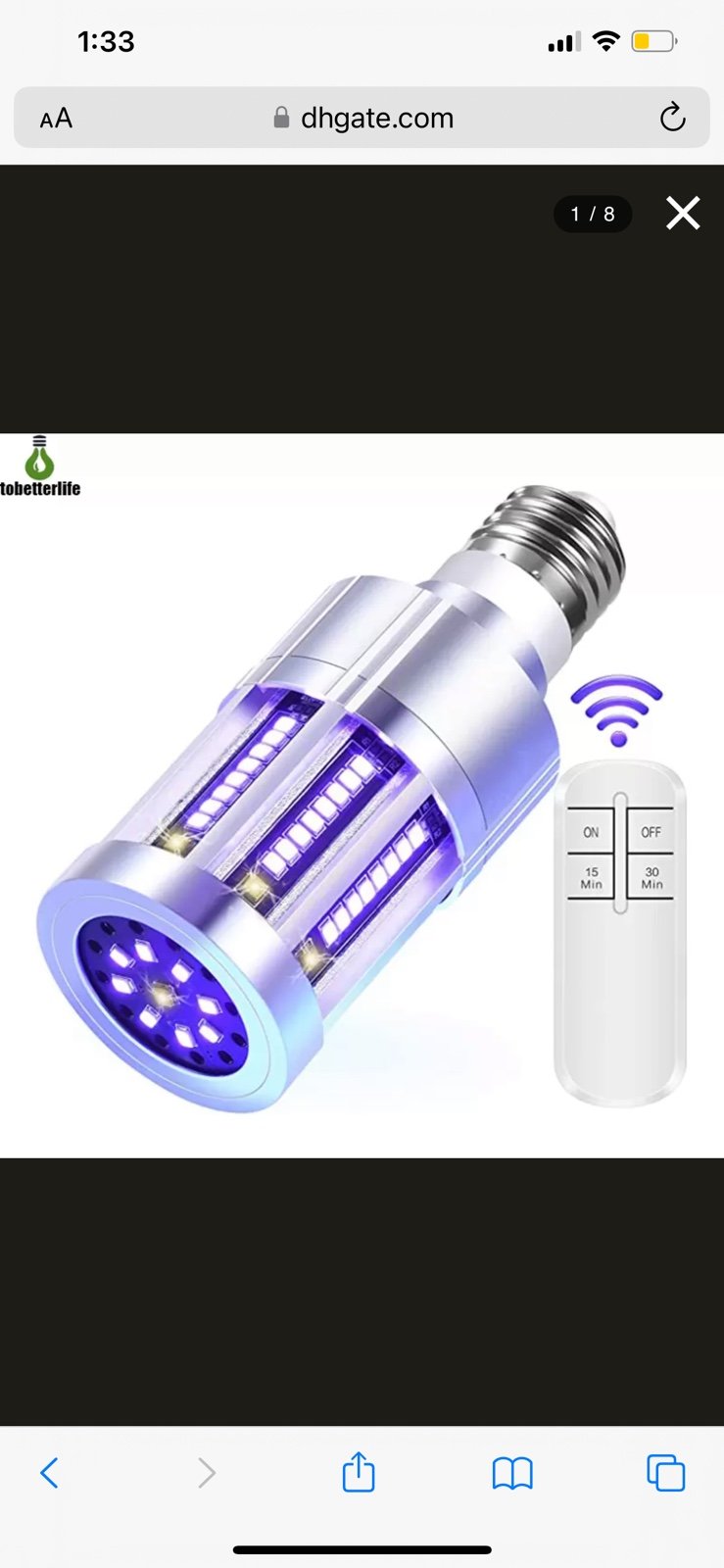 15W 25W UVC Germicidal Lamp Led UV Sanitizer Light Bulb 260-280nm Disinfection l