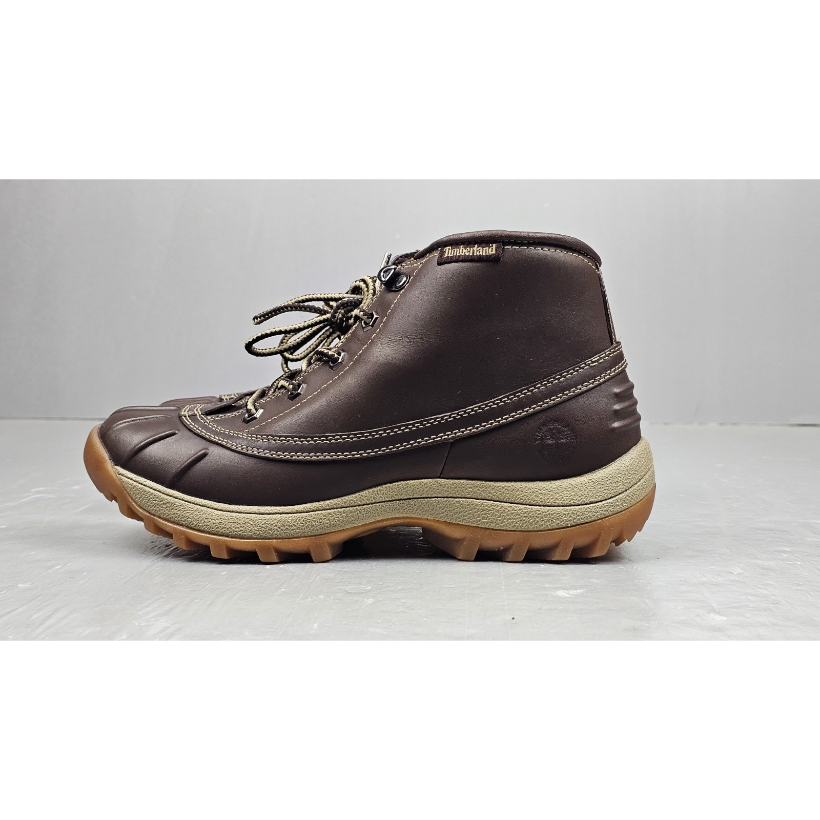 Timberland Duck Boots Mens 9 Brown Leather Waterproof Outdoor 86622