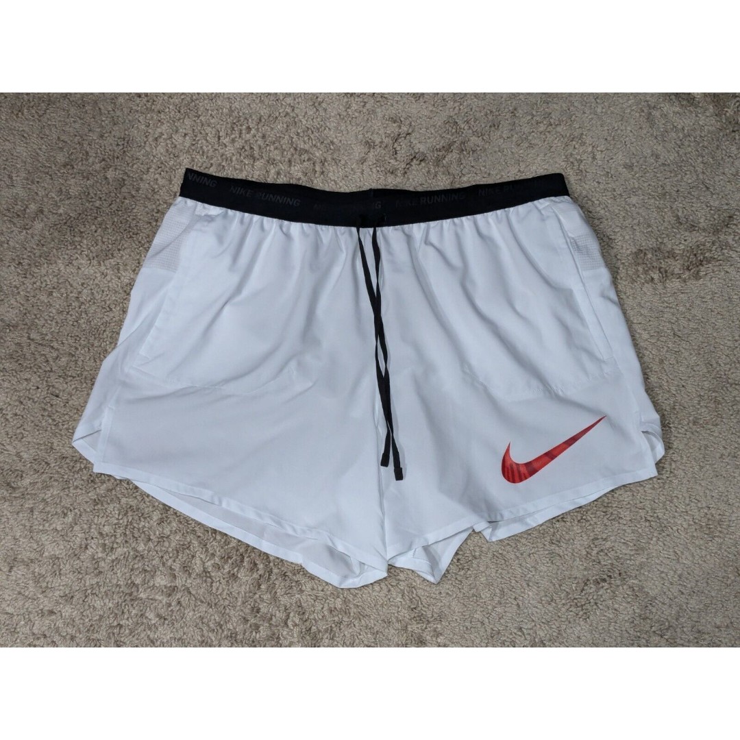 NIKE Flex Stride Run Energy White RUNNING SHORTS 5” Size XL