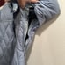 POWDER ROOM Winter Feather Down Ski Jacket Womens Small Blue Coat Zip Pockets