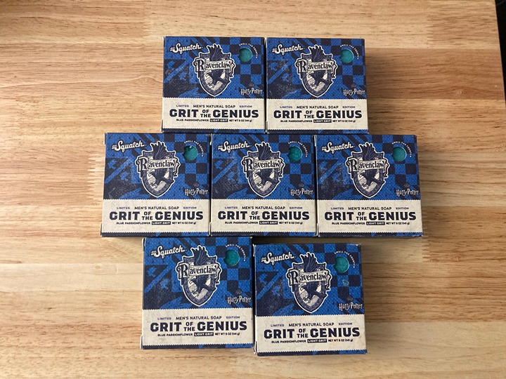 Lot Of Seven (7) Dr. Squatch Harry Potter Ravenclaw Grit Of The Genius Soaps New
