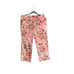 John Galliano Womens Multicolor Floral Print Cotton Capri Cropped Pants Size 6