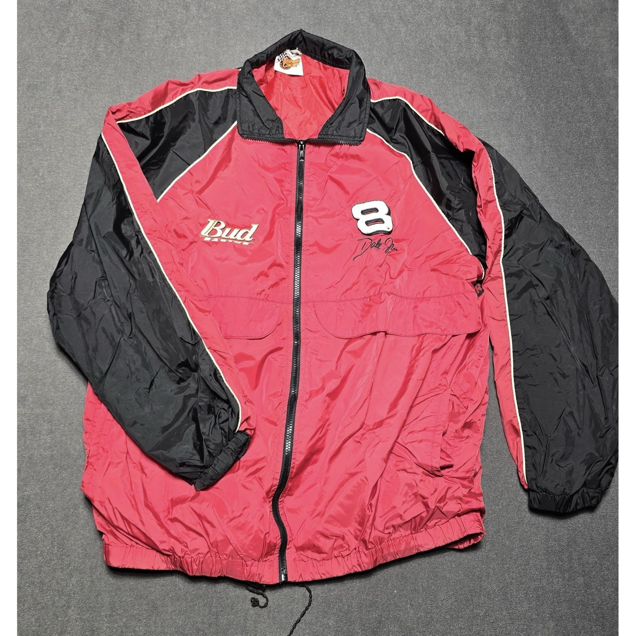 Dale Earnhardt Jr  Windbreaker Jacket XXL 8 Bud Racing Winners Circle NASCAR
