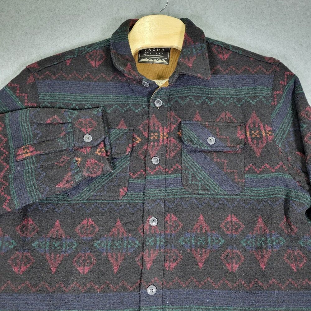 Jachs New York Jacket Men's Large Wool Blend Sherpa Lined Santa Fe Southwestern