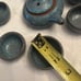 Vintage pottery sake/ tea set six cups