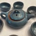 Vintage pottery sake/ tea set six cups