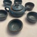 Vintage pottery sake/ tea set six cups
