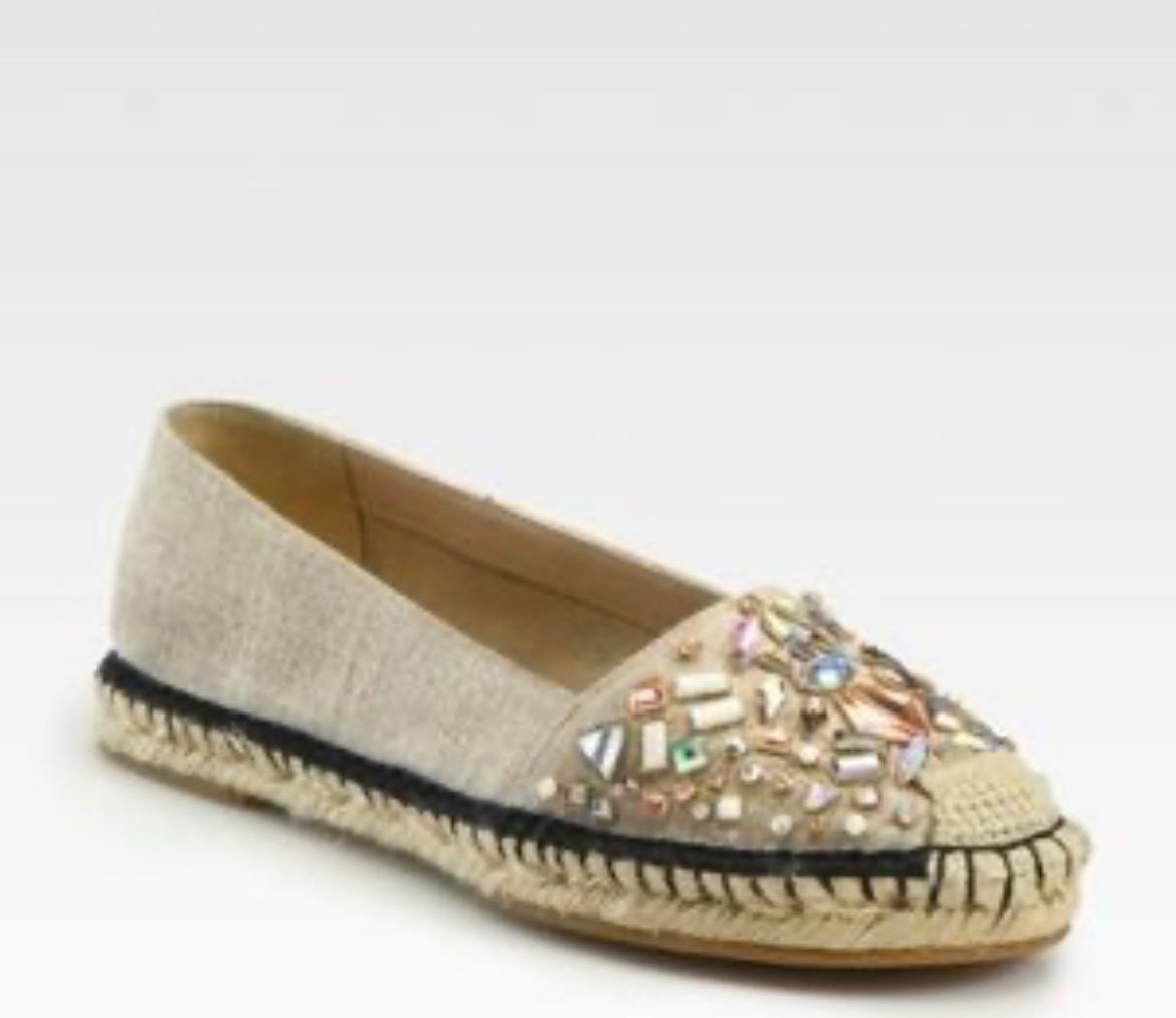 Brian Atwood 'Hardesty Beaded Leather Espadrilles 9.5