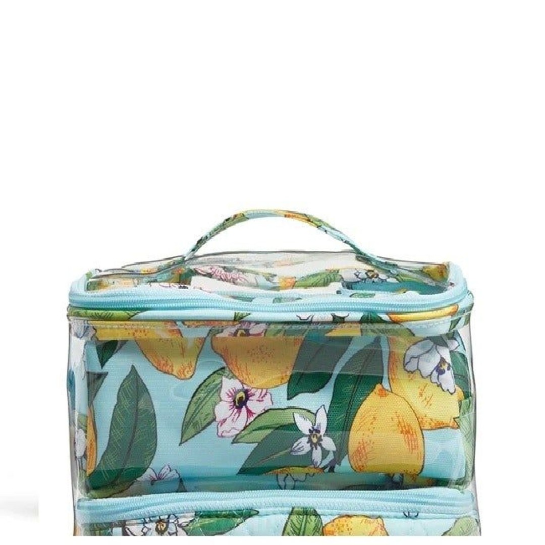 Vera Bradley Lemon Grove 4 Piece Cosmetic Organizer Bag New w Tags