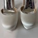 Badgley Mischka Felixa Women's White Satin Pearl Platform Heel Pump Size 5.5