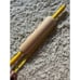 Vintage Wooden Rolling Pin With Yellow Handles