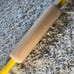 Vintage Wooden Rolling Pin With Yellow Handles