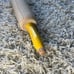 Vintage Wooden Rolling Pin With Yellow Handles
