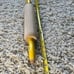 Vintage Wooden Rolling Pin With Yellow Handles
