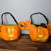 Disney Halloween Mickey & Minnie Mouse Fabric Pumpkin Trick Or Treat Basket Rare