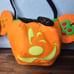 Disney Halloween Mickey & Minnie Mouse Fabric Pumpkin Trick Or Treat Basket Rare