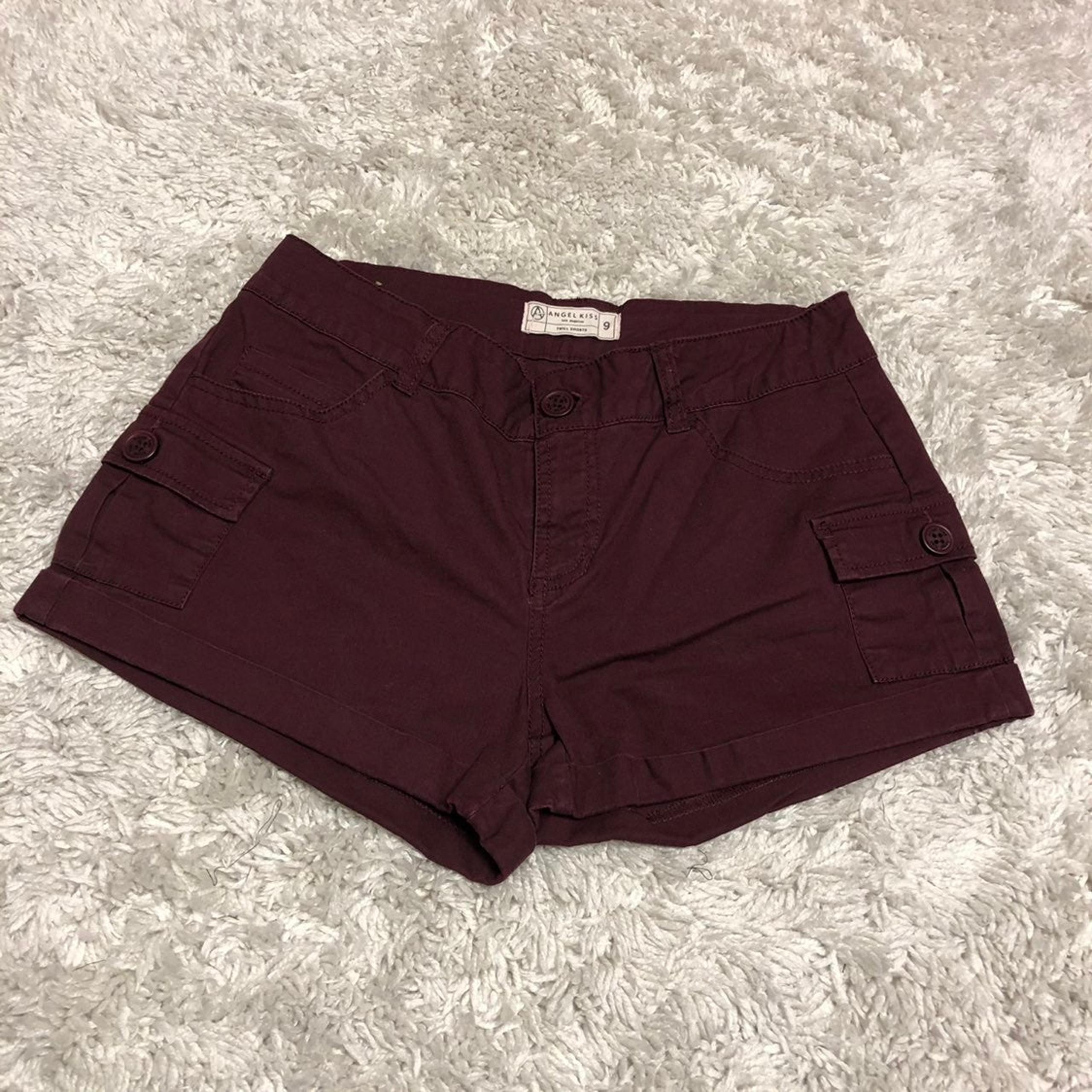 Angel Kiss Maroon Juniors Shorts Size 9