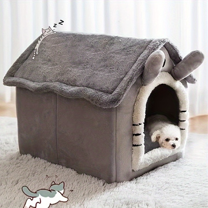 1pc Cozy Pet Bed House, Removable And Washable-ioubjhnxc