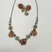 Brighton Jewelry Necklace & Earring Set Garden of Eden Colorful Flower Crystal