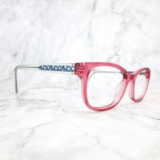 Marchon NYC Junior Kids M-7500 601 Transparent Red Blue Eyeglasses 49-16-130