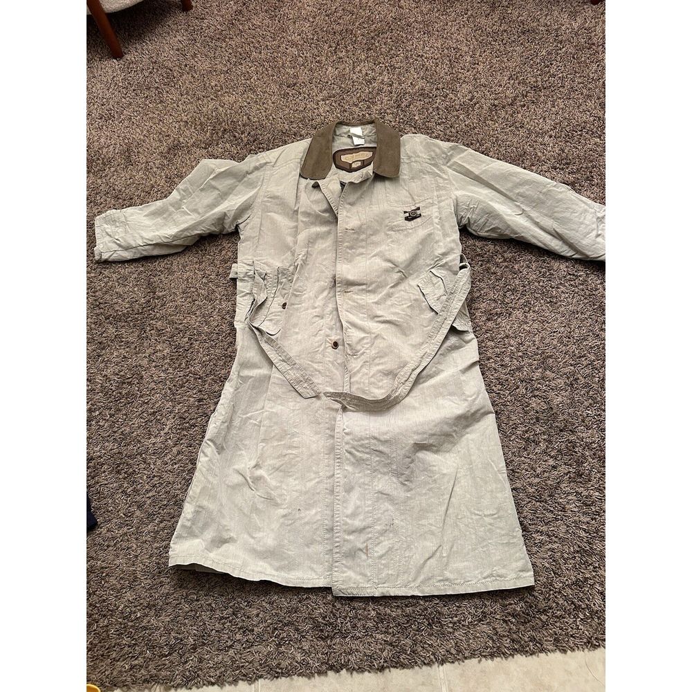 Very Rare Vintage 80s Joe Camel Collection Tan Trenchcoat EUR Size 50 - Large