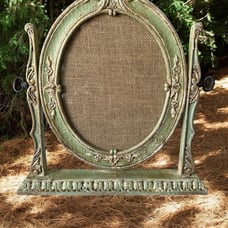 Vintage Shabby Chic Cottage Wooden Frame Ornate swivel