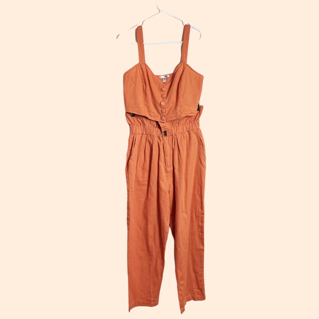Amuse Society Right On Orange Woven Pants Set Size M