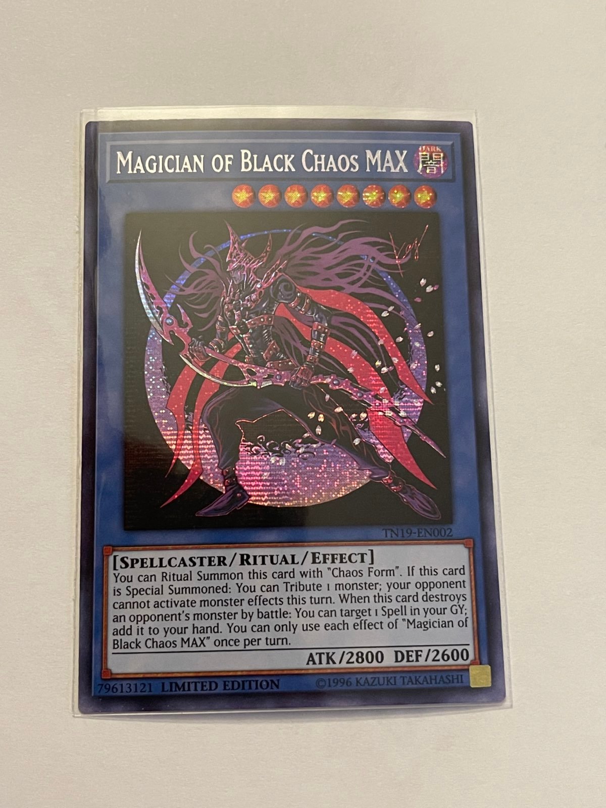 YUGIOH 3x MAGICIAN OF BLACK CHAOS MAX TN19-EN002 Prismatic Secret Rare NM FAST YUGIOH 3x MAGICIAN OF BLACK CHAOS MAX TN19-EN002 Prismatic Secret Rare NM FAST