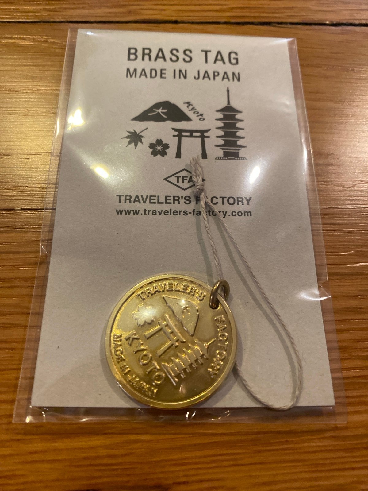 Traveler’s Factory Company brass tag Kyoto edition