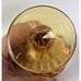 4 Vintage Fenton Colonial Amber Thumbprint Liquor Cocktail Cordial Goblets MCM