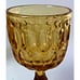 4 Vintage Fenton Colonial Amber Thumbprint Liquor Cocktail Cordial Goblets MCM