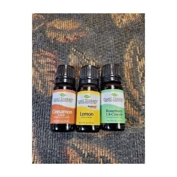 Plant Therapy Cinnamon, Lemon, Rosemary Essential Oils- Set of 3- NIB