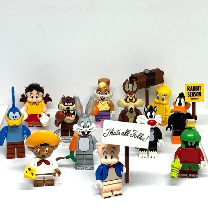 Looney Tunes Minifigure Set of 12 Lego Bugs Bunny Daffy Duck Cartoon Custom