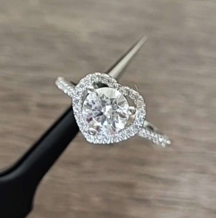 *SALE* Real Moissanite Heart Shaped Engagement Ring Size 5,6,7,8,9