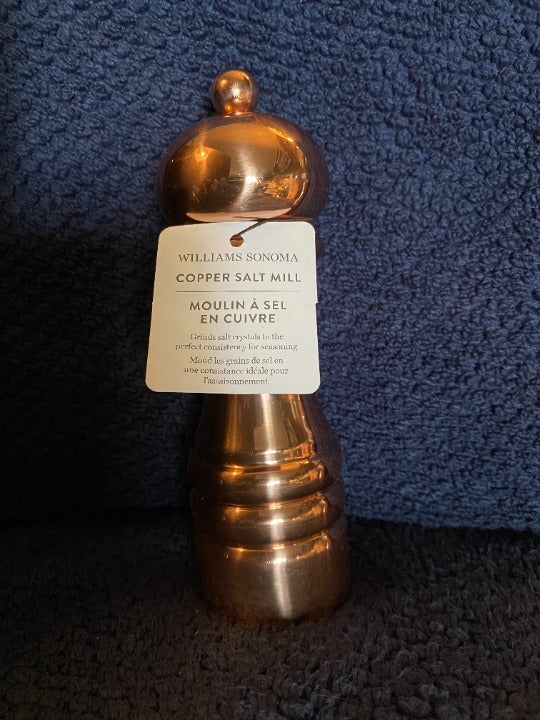 Williams Sonoma Copper Salt Mill NWT