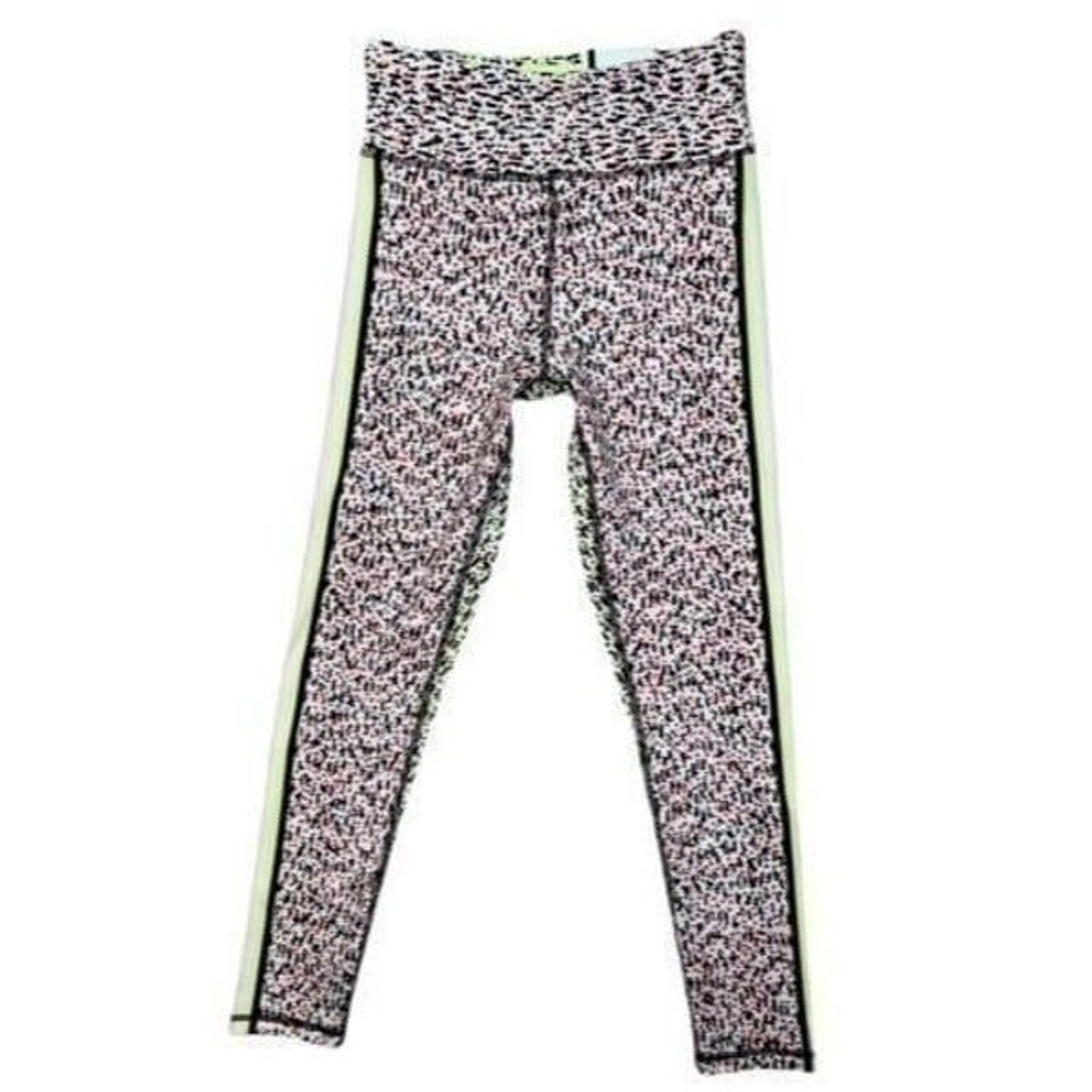 DKNY Sport Black Multicolor Confetti Print High Waist Leggings Womens Medium NWT