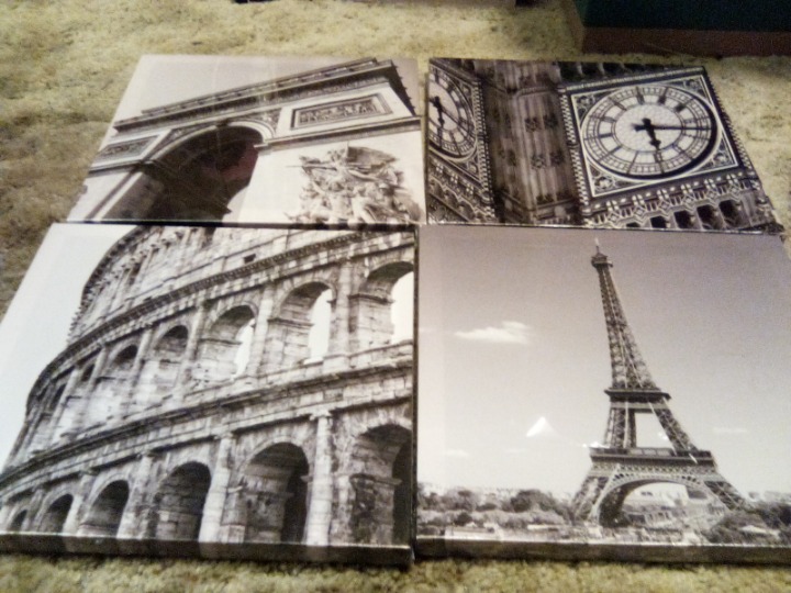 Europe 4pk canvas art