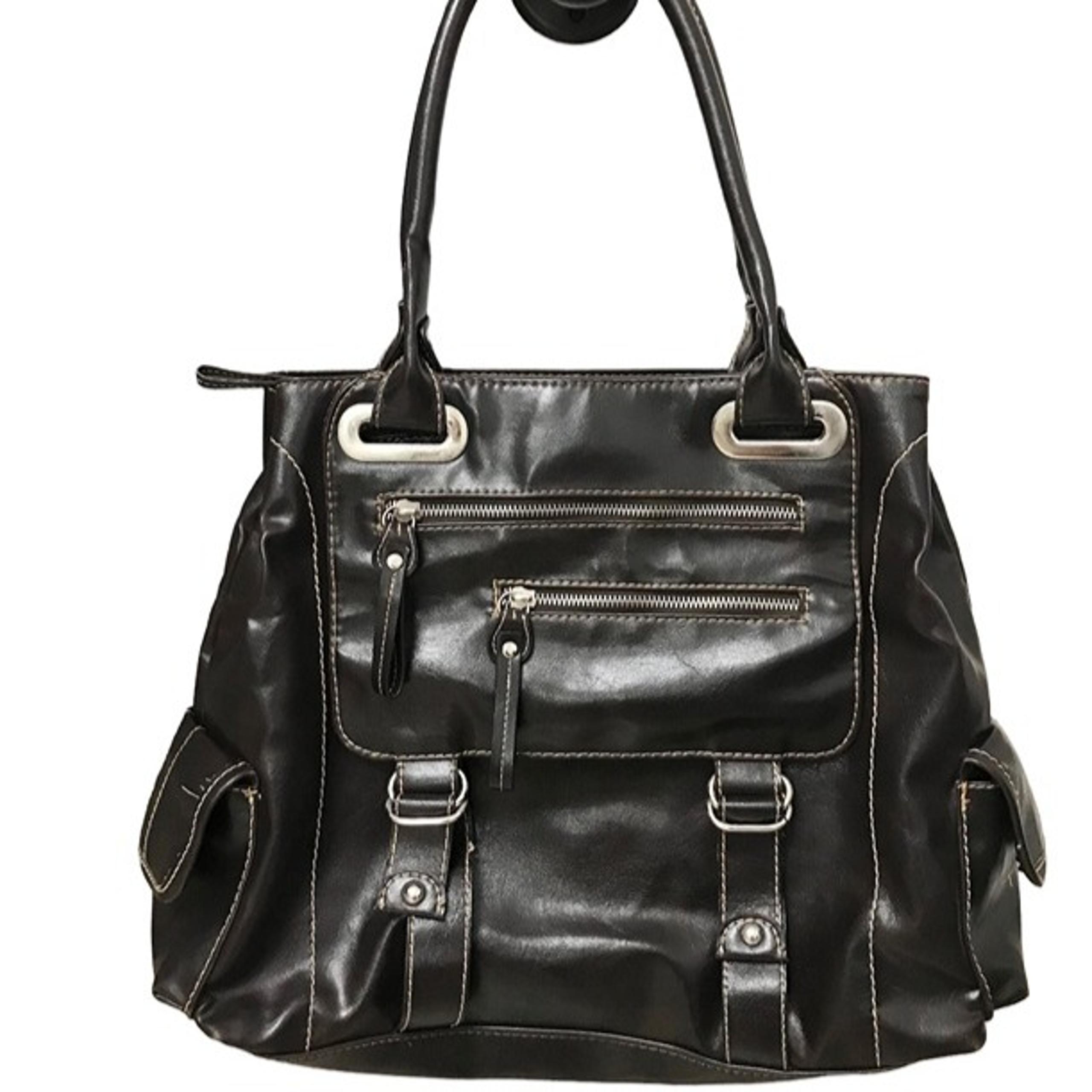 Aldo Handbag Brown Bag, Inner Pockets, Outer Pockets, Zipper, Faux Leather