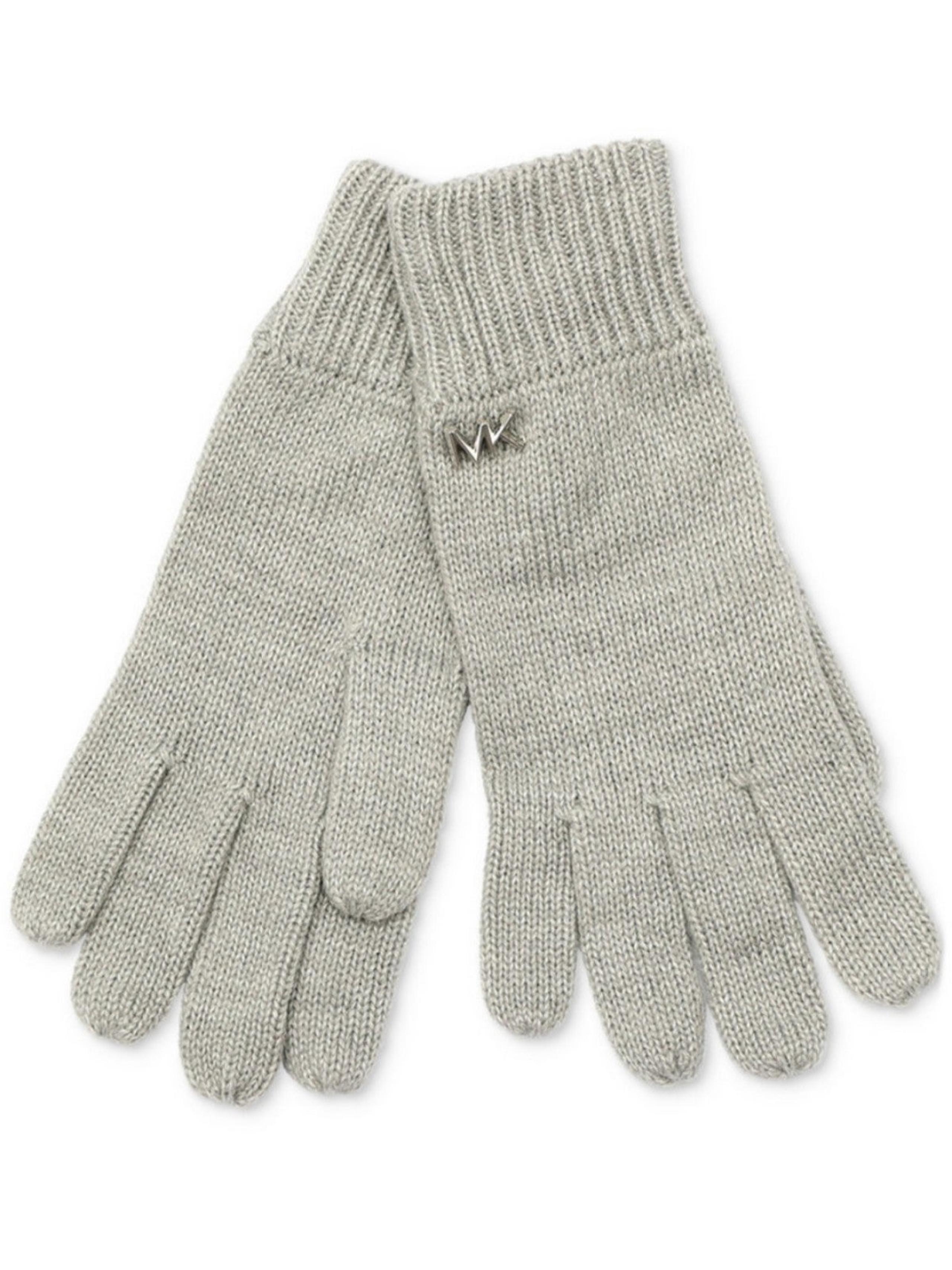 Michael Kors Women Tubular Ribbed Gloves Grey one Size