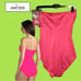 JANTZEN NEW Dopamine Ruffled Ruche 1-Piece Bandeau/Straps Swimwear 10