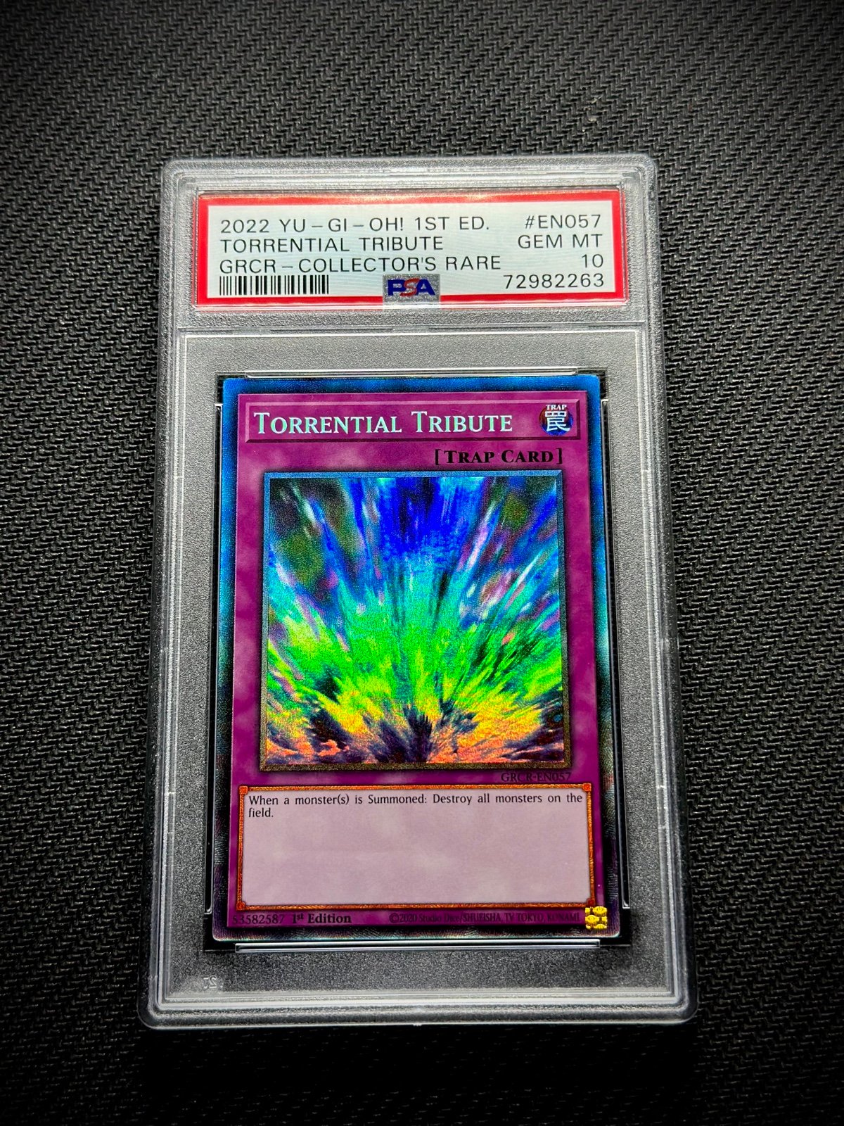 Torrential Tribute - GRCR-EN057 - Collector's Rare - PSA 10 Gem Mint - POP-2!