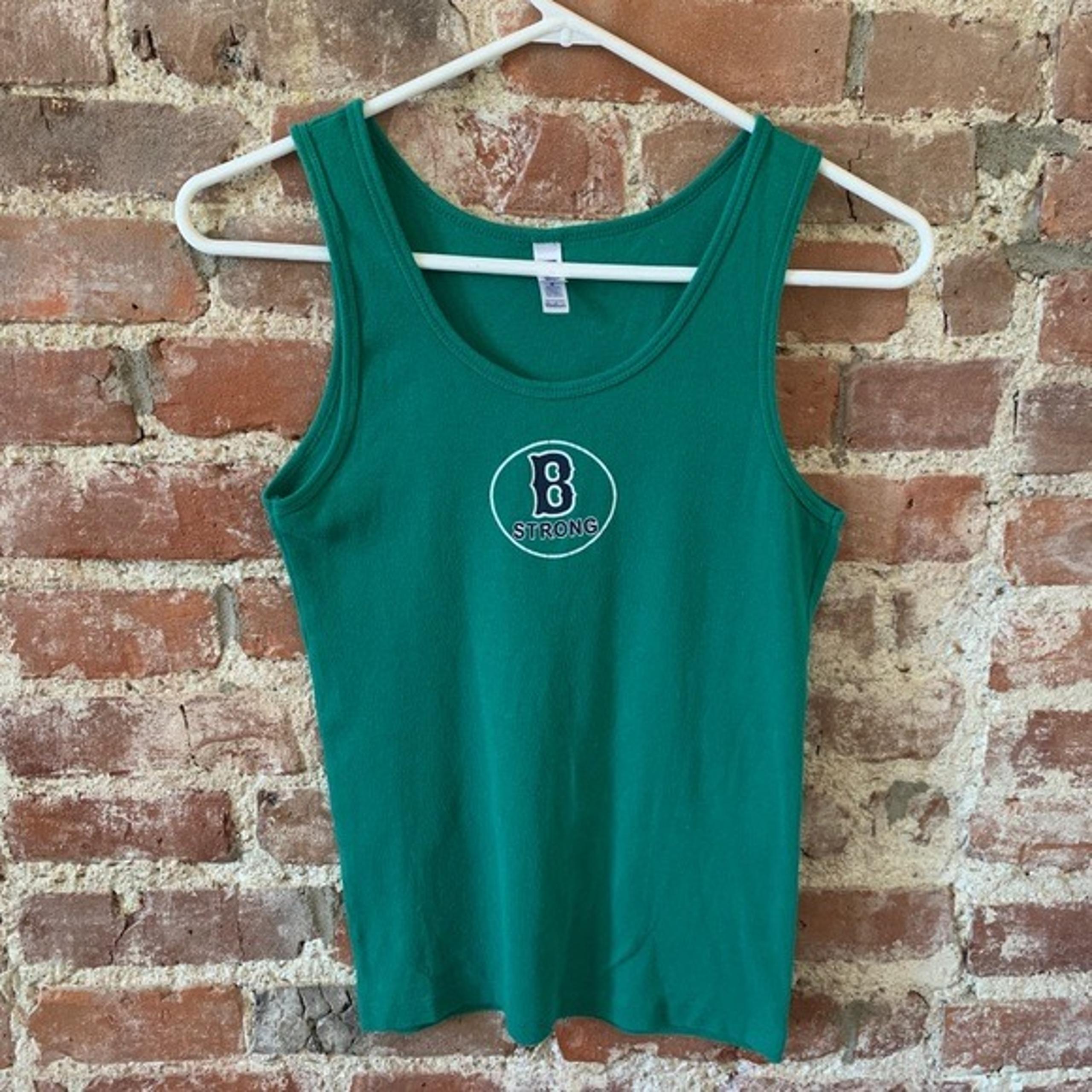 BOSTON STRONG Green Fitted Cami Tank Top