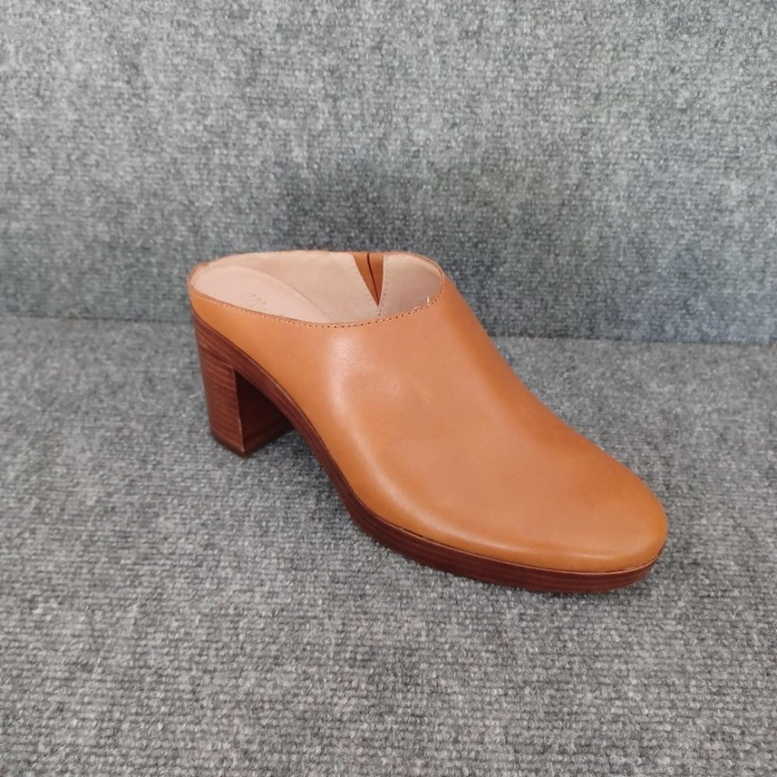 Madewell The Daisy Platform Mule Size 9.5 in Leather Women Shoe