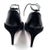 Aquazzura Fellini Pumps Black Suede Leather Trimmed Pointed Ankle Tie Sz 37 / 7