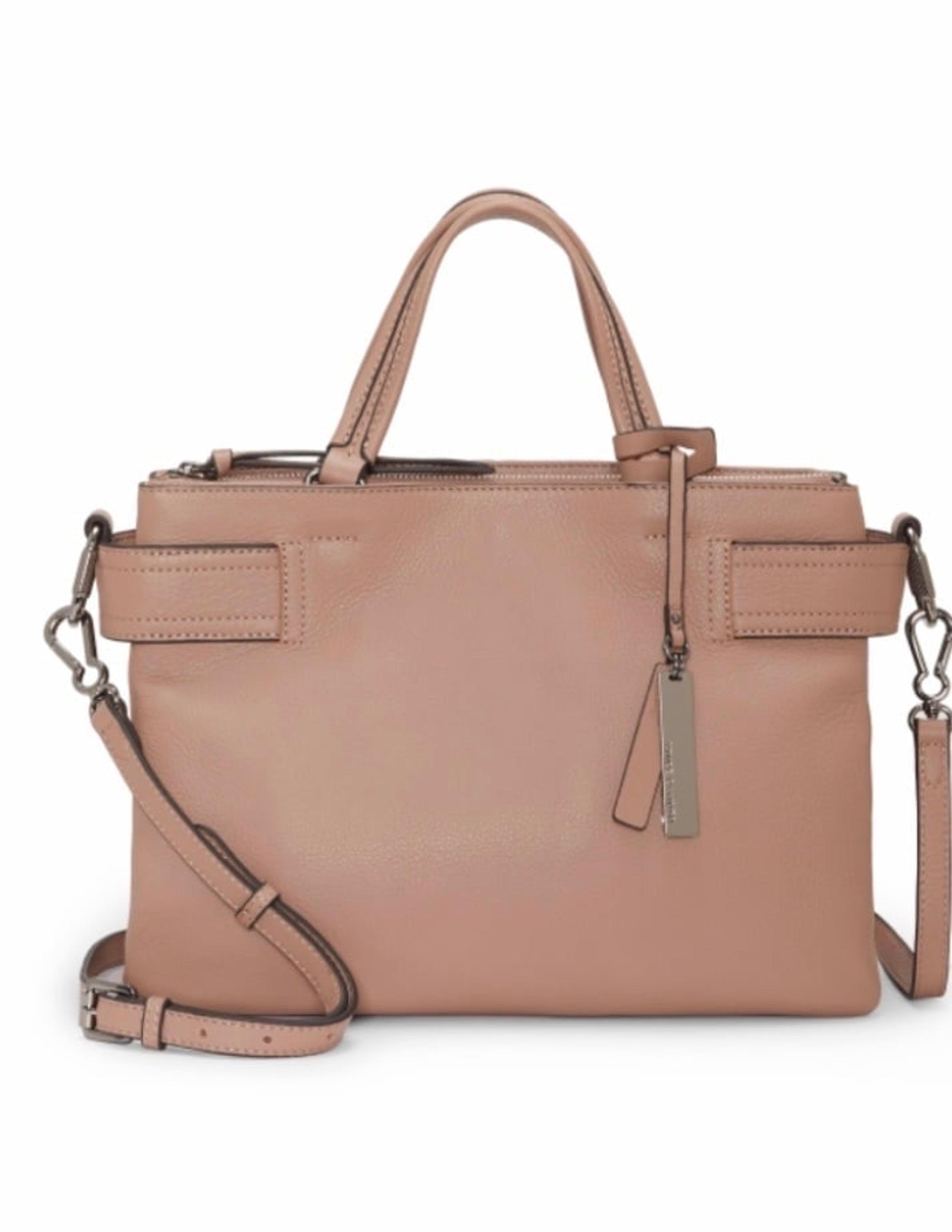 Beautiful New Vince Camuto Leather Davy Satchel Purse Bag