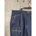 VTG FUBU Jeans Men 46x29 Blue Platinum Fat Albert Embroidered Baggy Wide Leg Y2K