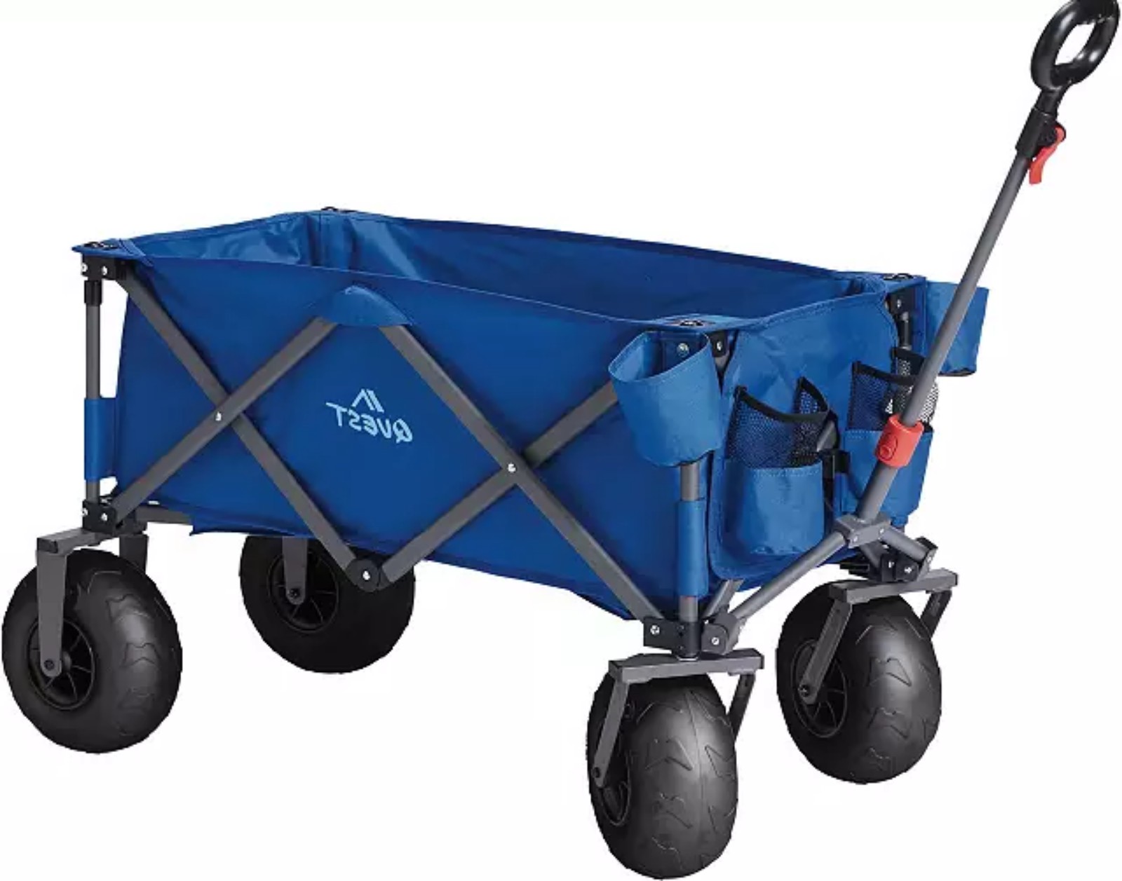 Beach Wagon with Sand Wheels, Blue, 33.5” x 20” x 45.7”