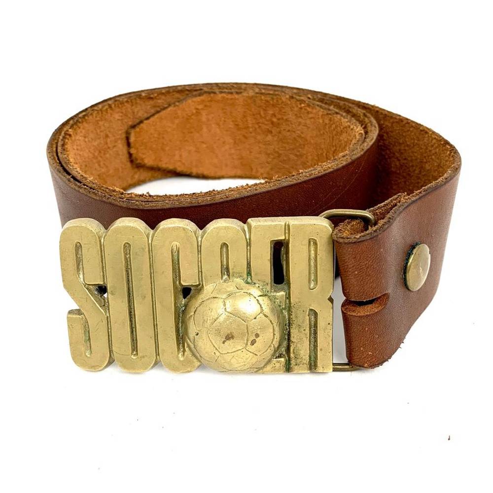 Vintage 1978 Soccer Solid Brass Belt