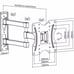 FULL MOTION TILT SWIVEL LED LCD TV WALL MOUNT BRACKET 23 27 32 36 37 40 42