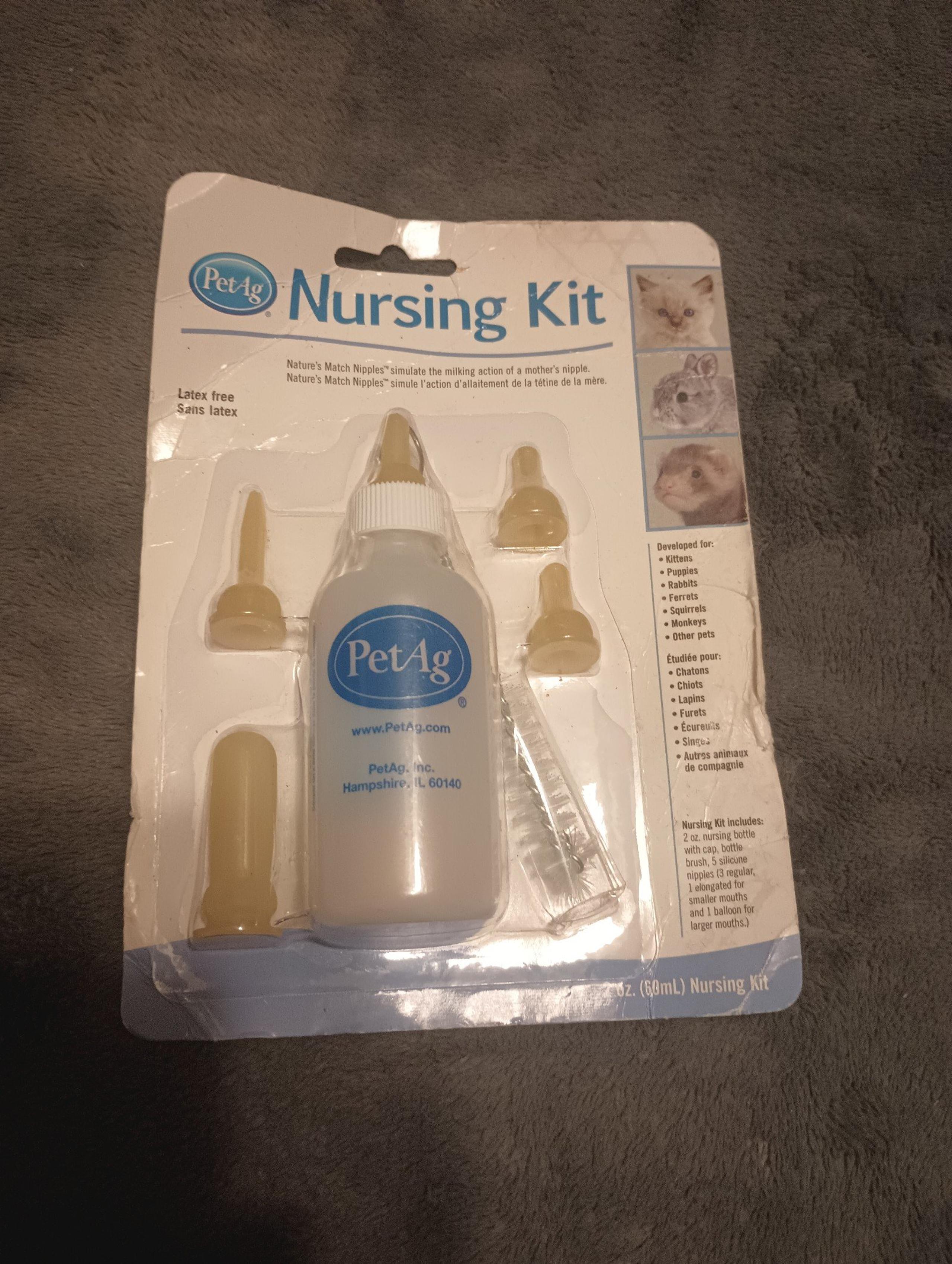 PetAg 2 oz. (60mL) Bottle & Nipples Nursing Kit